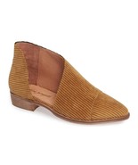 FREE PEOPLE Fabric Royale Flat Gold Tan Corduroy Booties size 39 fall - $49.00