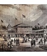 1876 Centennial Exposition Worlds Fair Public Comfort Victorian Engravin... - €59,66 EUR