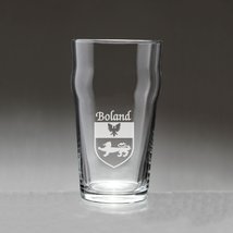 Boland Irish Coat of Arms Pub Glasses - Set of 4 (Sand Etched) - £54.48 GBP