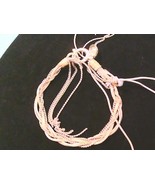 Gold Pink Multi String Bracelet - $13.54 CAD