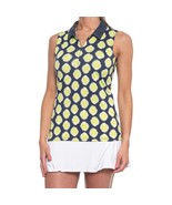 NWT Ladies TOMMY BAHAMA Navy &amp; Curuba Lime Sleeveless Golf Shirt Polo M ... - $856.58 MXN