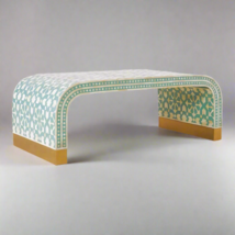 Heritage  inlay Moroccan pattern with brass metal base legs wooden water... - $1,099.00+