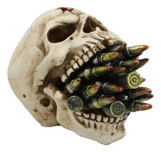 Ebros Shell Protruding from Mouth of Skull Statue 6.25&#39;Long Wardogs Skeleton - £31.96 GBP