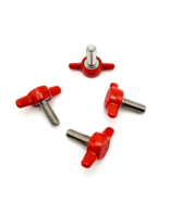 M6 x 16mm Clamping Thumb Screw T Bolts with Red Butterfly Tee Wing Knob ... - £9.18 GBP
