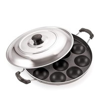 12 Cavity 23 cm Diameter &amp; 0.25 L Capacity Appam Patra with Stainless St... - $23.96