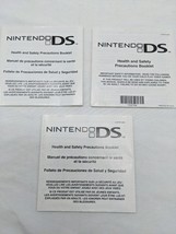 Lot Of (3) Nintendo DS Health And Safety Precautions Booklets - $184.95 MXN