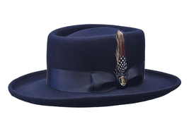 Men Bruno Capelo Hat Australian Wool Crushable Wide Brim GAMBLER GAM102 Navy image 5