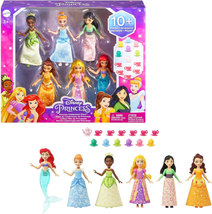 Disney Princess Toys, Small Doll Party Set with 6 Posable Princess Dolls in Spar - £19.27 GBP+