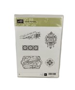 Stampin Up Lovely Romance 5 Piece Unmounted Retired Cling Stamp Set - £10.92 GBP