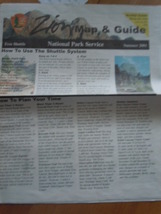 Zion Map &amp; Guide National Park Service Summer 2001 - $6.99