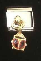 Ladybug Dangle Italian Charm Enamel Link 9MM K47 - $15.00