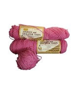 Vintage Sears and Roebuck Afghan and Sweater Yarn 50- Rose 3 Partial Skins - £10.22 GBP