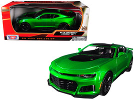 2017 Chevrolet Camaro ZL1 Metallic Green 1/24 Diecast Car Model by Motormax - $42.27