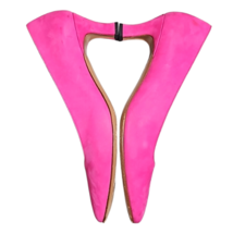 Vintage Bruno Magli Pink Suede 2" Kitten Heel Size 7 1/2 AA Hot Pink! image 3