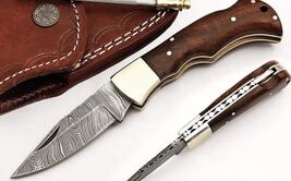 Damascus Steel Folding Knife - $23.72