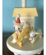 VINTAGE Painted WOOD NURSERY Baby CHILDS Lamp Yellow Hey Diddle IRMI - $43.03 CAD