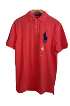 Polo Ralph Lauren Mens Classic Fit Polo Shirt Big Pony Embroidered Coral Nwt - £34.99 GBP