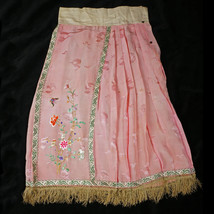 Vintage Chinese Pink Silk Skirt Republic Period c 1930 - £183.63 GBP