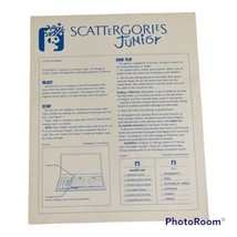 Game Parts Pieces Scattergories Junior 1989 Milton Bradley Rules/Instructions - £3.08 GBP