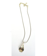 Brighton Twirl Link Silver Etched Scroll Swirls Twist Teardrop Pendant N... - $58.29 CAD