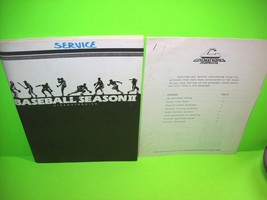 Baseball Season II Cinematronics Original Video Arcade Game Service Manual - £18.98 GBP