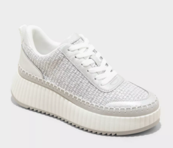 Universal Thread Damen Silber Persephone Plateau Sneakers Memory Foam In... - $284.06 MXN