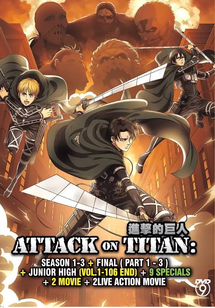 Attack On Titan Complete Collection TV Series Season 1-3 + Final Chapter... - £64.77 GBP
