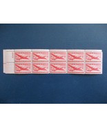 1946 DC-4 SKYMASTER 5 CENTS U.S. AIR MAIL POSTAGE STAMPS - STRIP OF 10 - £5.46 GBP