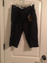 Plugg Men&#39;s Black Capri Shorts Pockets Casual Size 30 - $44.18