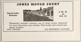 1948 Print Ad Jones Motor Court Pleasant Cottages Cartersville,Georgia - £7.75 GBP