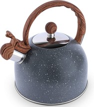 Tea Kettle, 2.3 Quart / 2.5 Liter Stainless Steel Tea Kettles , Food Grad (Gray) - £11.59 GBP