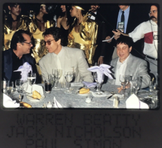 1988 Warren Beatty Jack Nicholson Paul Simon Photo Transparency Slide 35mm - £7.42 GBP