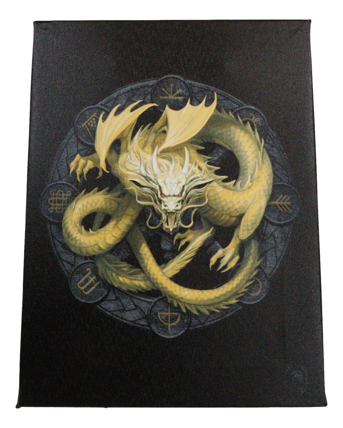 Anne Stokes Imbolc Drake Sabbats Wheel of The Year Dragon Canvas Wall Decor - $17.99