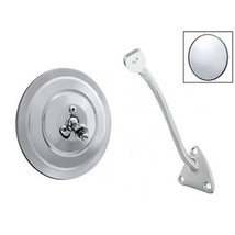 55-59 Chevy Truck 5&quot; Chrome Ribbed Round Door Rear View Mirror &amp; LH Moun... - $687.81 MXN