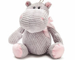 Burton and Burton Gray and Pink Ribbed Hippo Plush  with Tags 9 inch - $10.77