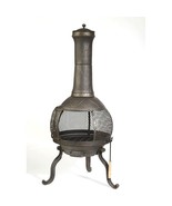 Rustic Outdoor Steel Cast Iron Chimenea Wood Fire Pit - $8,480.99 MXN