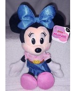 Disney Jr Minnie Mouse with Big Blue Bow 9&quot; Plush NWT - £12.54 GBP