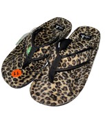 Sanuk Flip Flops Mens Leopard Faux Fur Comfort Sandals Slippers Tarzan C... - £55.84 GBP