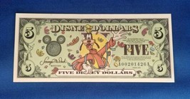 2000 AA $ 5 Disney Dollar Uncirculated Bill Goofy Uncirculated - $107.53