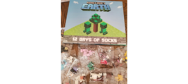 Minecraft Lot 12 Days of Socks Advent Calendar &amp; 16pc Building Set Toy Bundle - £37.91 GBP