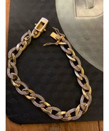 Two Toned Stainless Steel Bracelet With Accents - $142.91 CAD