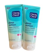 Clean &amp; Clear Deep Action Cream Cleanser Cool Refreshing Oil Free 2PK x ... - $25.99