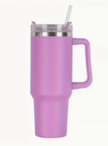 40oz Stainless Steel  Double-Walled Vacuum Tumbler With Lid, Straw, and ... - $28.99