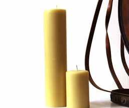 Handmade 100% Pure Beeswax Pillar Candles 100% Cotton Wick - £9.82 GBP+