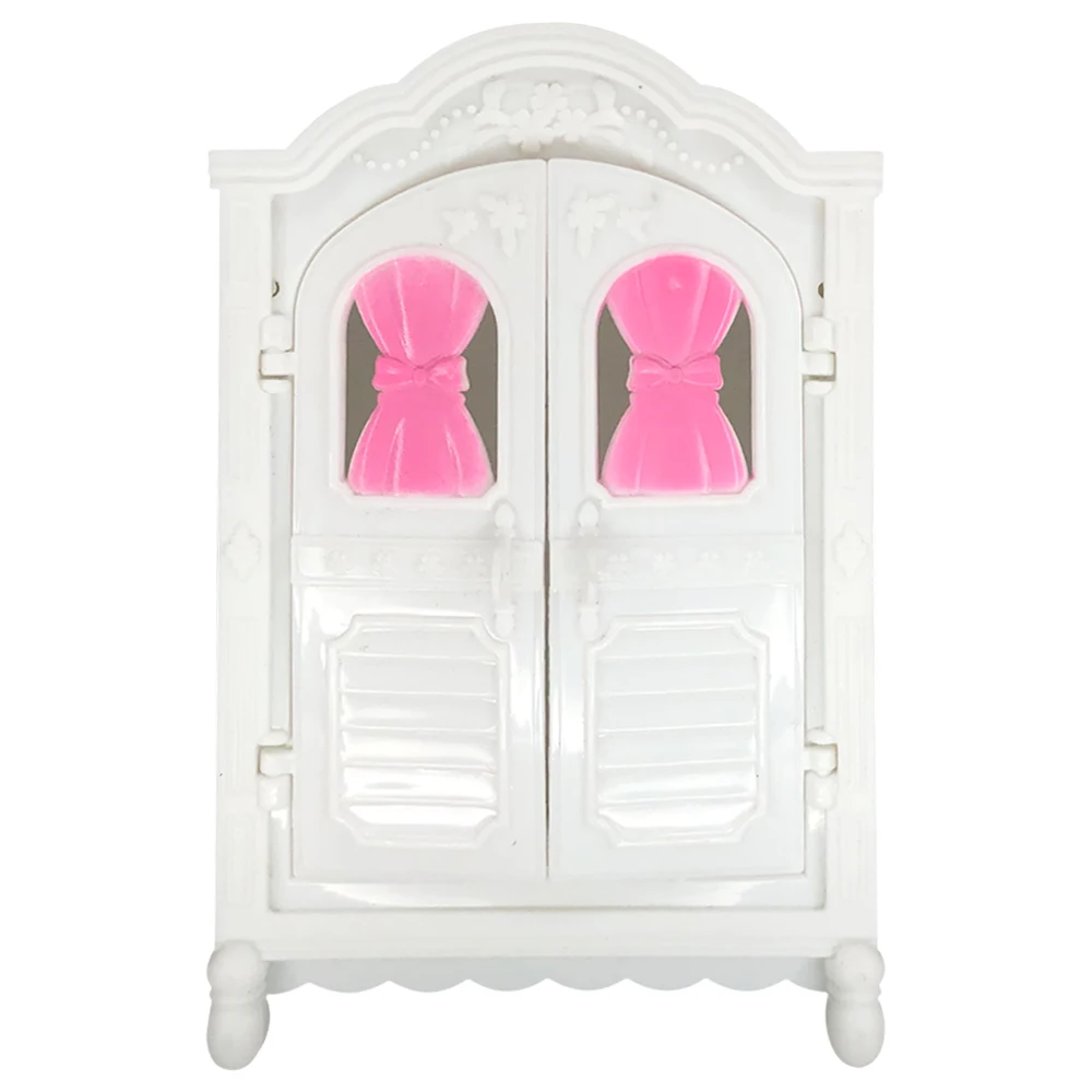 NK 1 Pcs Doll Fashion Accessories  Plastic White Wardrobe Mini  Closet For - £9.20 GBP