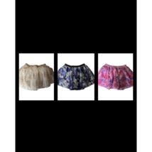 Justice Girls Tutu Skort Multicolor Lot Of 3 Short Pull On Floral Sequin 10 - £24.29 GBP