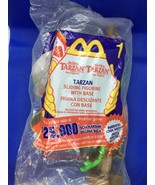 Walt Disney&#39;s Tarzan Sliding Figurine McDonalds Happy Meal Toy #1 Vintag... - £3.24 GBP