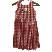 Kelly’s Kids Girls Red Plaid Dress Spring Summer Party Flowers Youth Siz... - $14.25