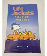 VTG Snoopy Peanuts Charles Schulz Poster MetLife Life Jacket Boater Safe... - £14.89 GBP
