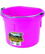 Little Giant Plastic Animal Feed Bucket (Hot Pink) Flat Back Plastic Fee... - $33.07 CAD